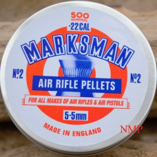 Marksman Round Head .22 calibre Air Gun Pellets 14.00 grains Tin of 500