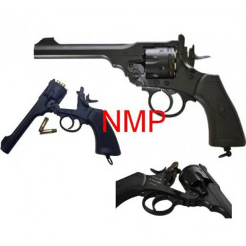 Webley MKVI Service 6 inch Revolver 12g co2 Air Pistol .177 calibre Pellet black version .455